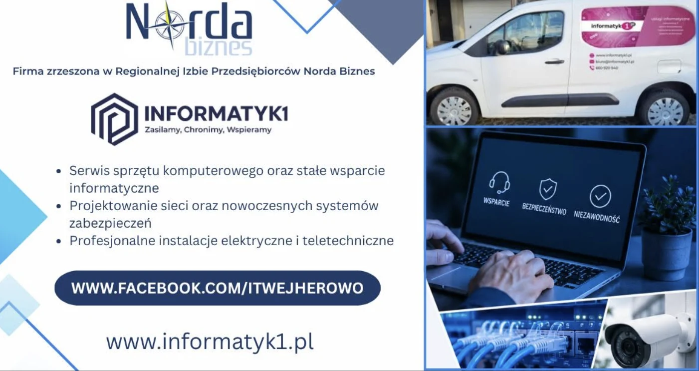 Prezentujemy firmę Informatyk1 — eksperci od IT i instalacji z Wejherowa